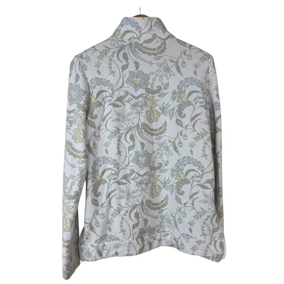 Travis Mathew Day on the Bay Cloud Women Lrg Fleece Sweatshirt Floral Activewear - Picture 2 of 10